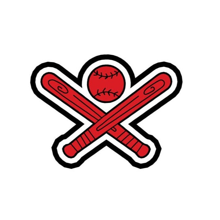 Athletics-Baseball/Softball Crossed Bats w/ Ball 2 CTR