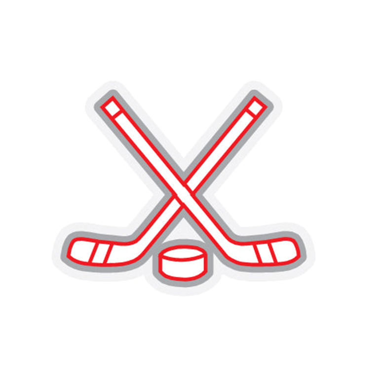 Athletics-Hockey Sticks with Puck