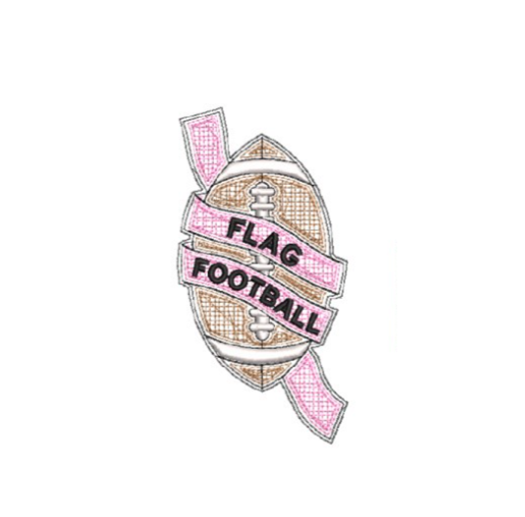 Pink Football Ribon Athletics-Flag Football with Pink Ribbon – Centex Recognition